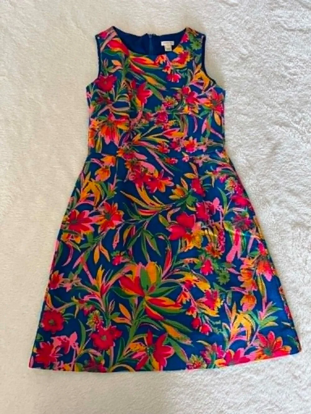 J.Crew Sleeveless Sheath Dress Tropical Floral Print size 2